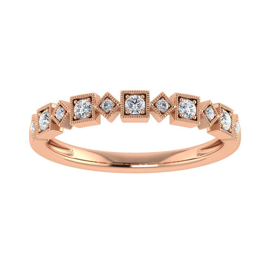 Diamond 1/8 Ct.tw Stackable Ring in 14K Rose Gold