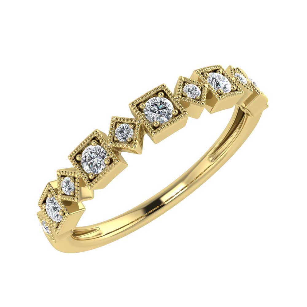 Diamond 1/8 Ct.tw Stackable Ring in 14K Yellow Gold