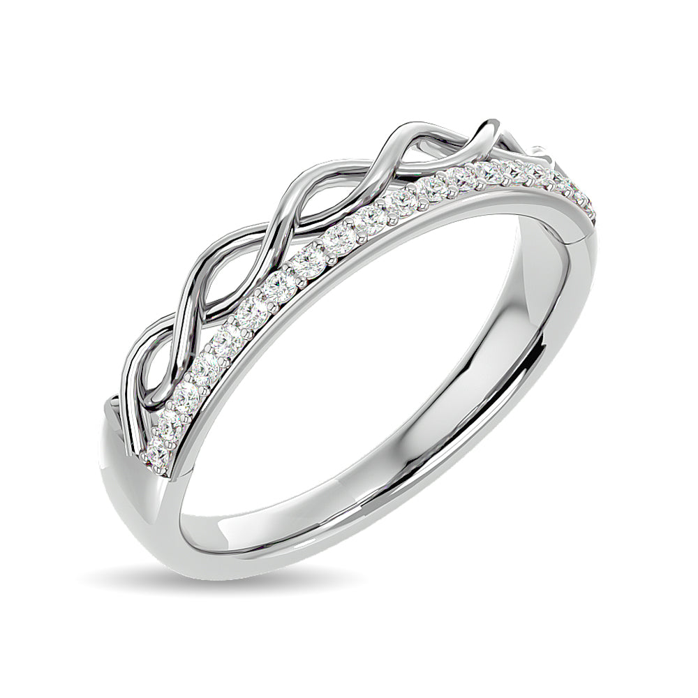 Diamond 1/8 Ct.tw Stackable Ring in 14K White Gold