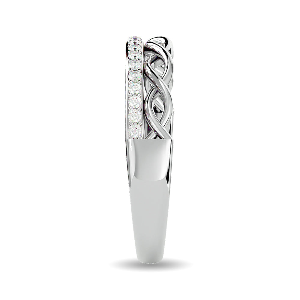 Diamond 1/8 Ct.tw Stackable Ring in 14K White Gold