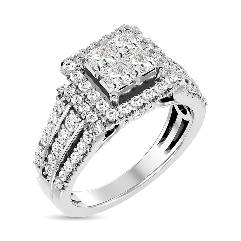 Diamond Engagement Ring 1 Ct.tw in 14K White Gold