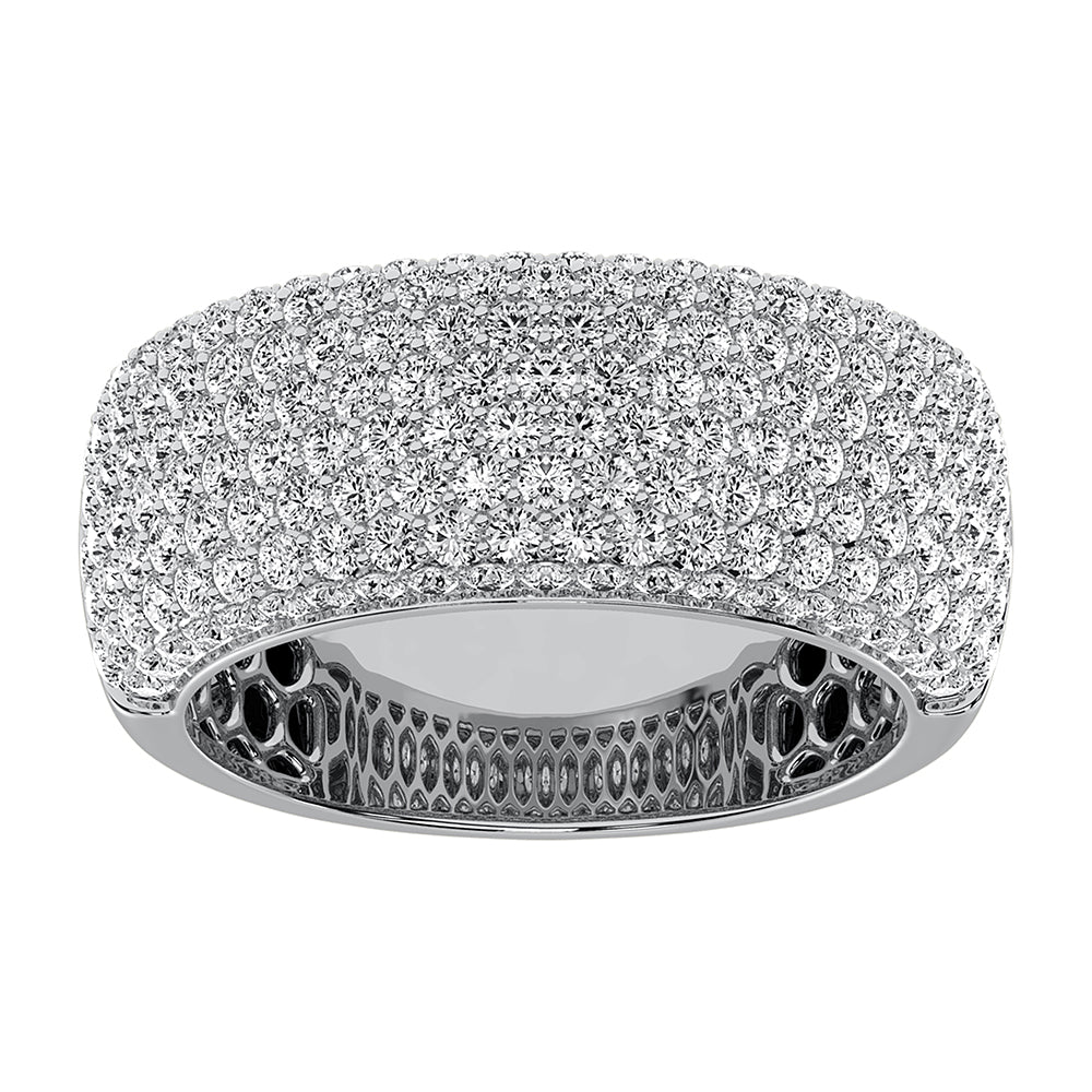 14K White Gold 1/2 Ct.Tw. Diamond Pave Set Men?s Band