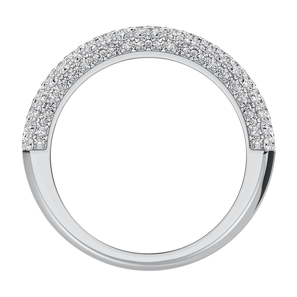 14K White Gold 1/2 Ct.Tw. Diamond Pave Set Men?s Band