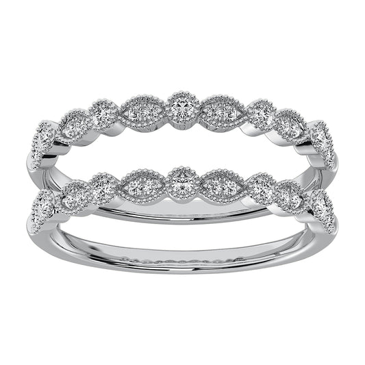 10K White Gold 1/2 Ct.Tw. Diamond Guard Ring