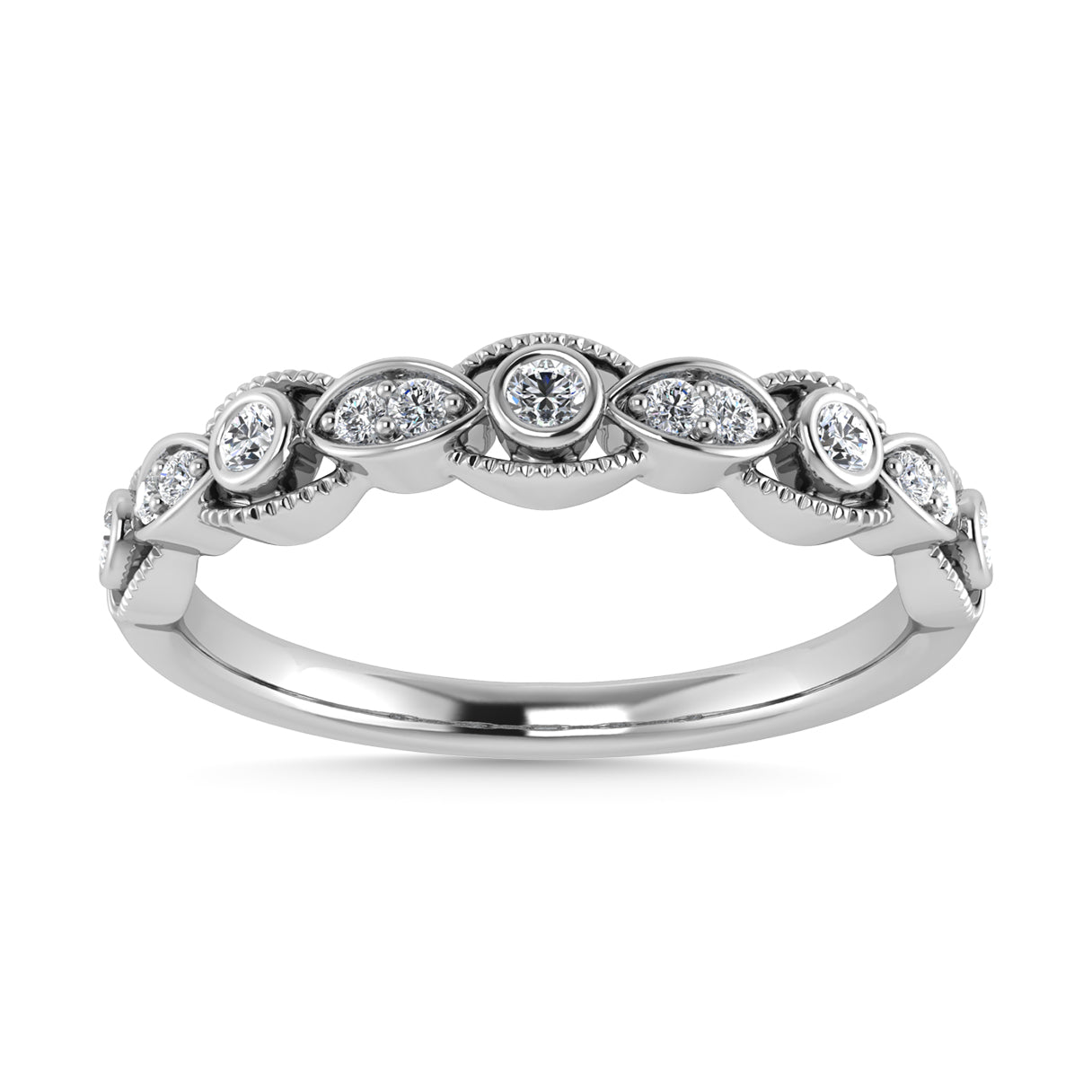 Diamond 1/10 Ct.Tw. Stackable Band in 14K White Gold