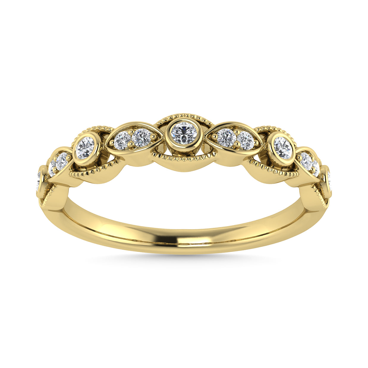 Diamond 1/10 Ct.Tw. Stackable Band in 14K Yellow Gold