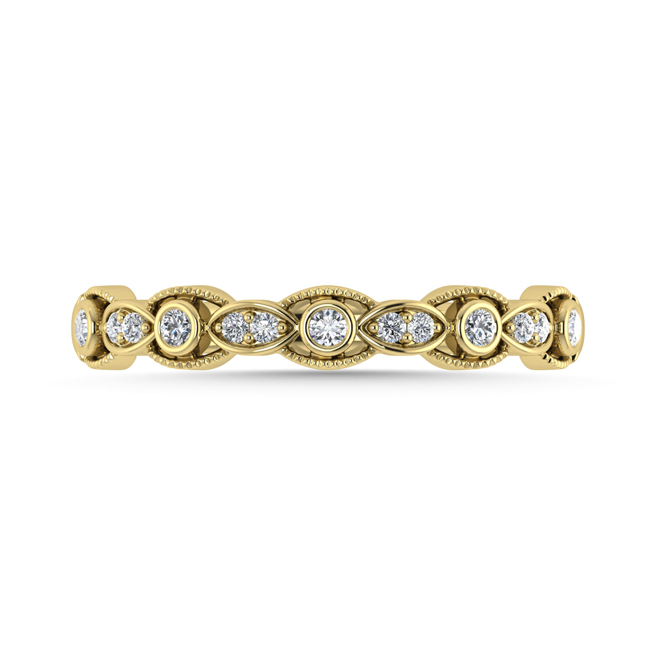 Diamond 1/10 Ct.Tw. Stackable Band in 14K Yellow Gold