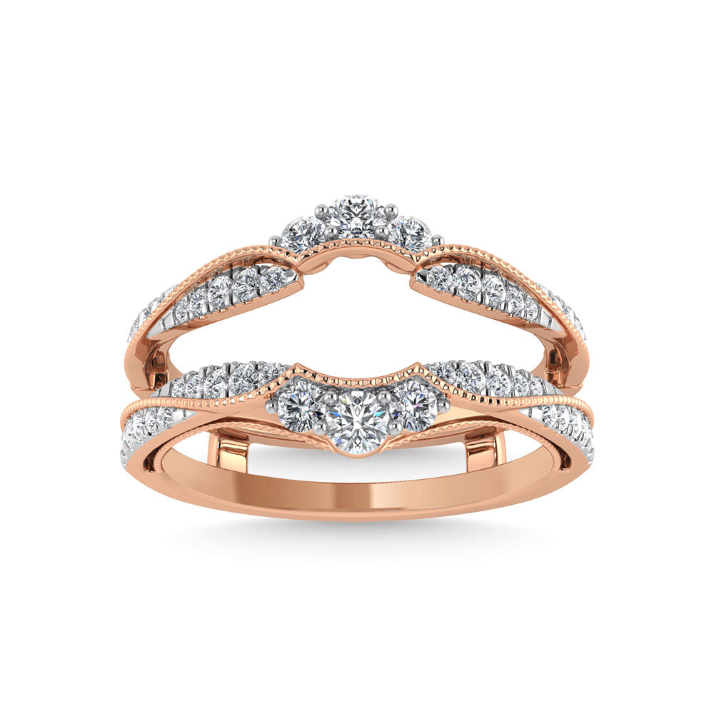 Diamond 1/3 Ct.Tw. Guard Ring in 14K Rose Gold