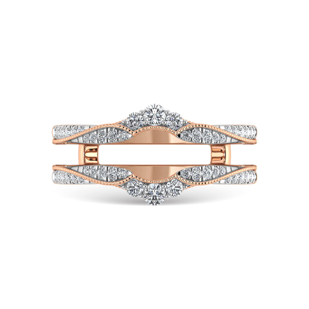 Diamond 1/3 Ct.Tw. Guard Ring in 14K Rose Gold