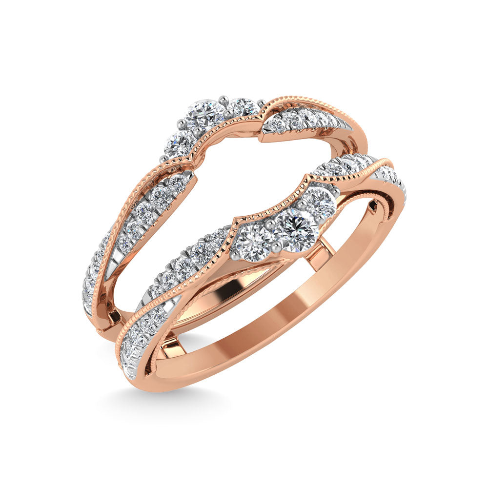 Diamond 1/3 Ct.Tw. Guard Ring in 14K Rose Gold