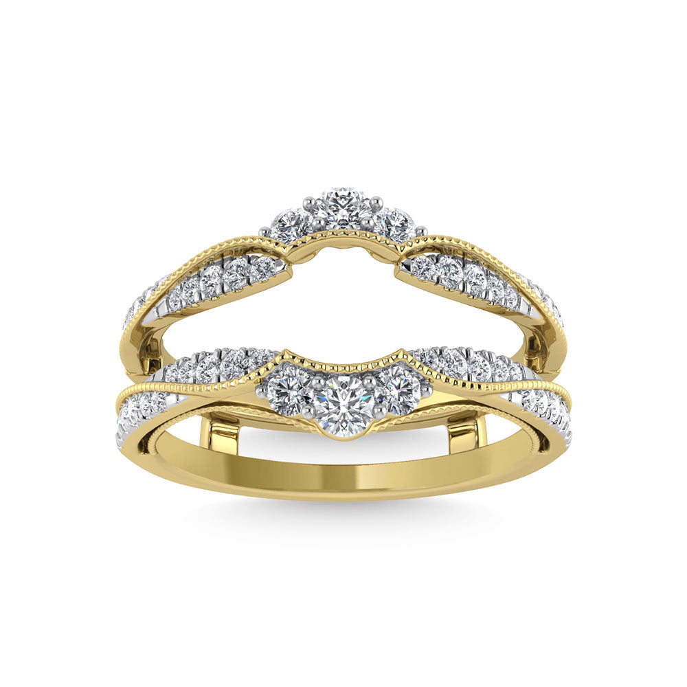 Diamond 1/3 Ct.Tw. Guard Ring in 14K Yellow Gold