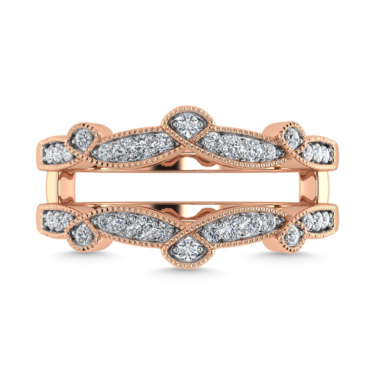 Diamond 1/4 Ct.Tw. Guard Ring in 14K Rose Gold