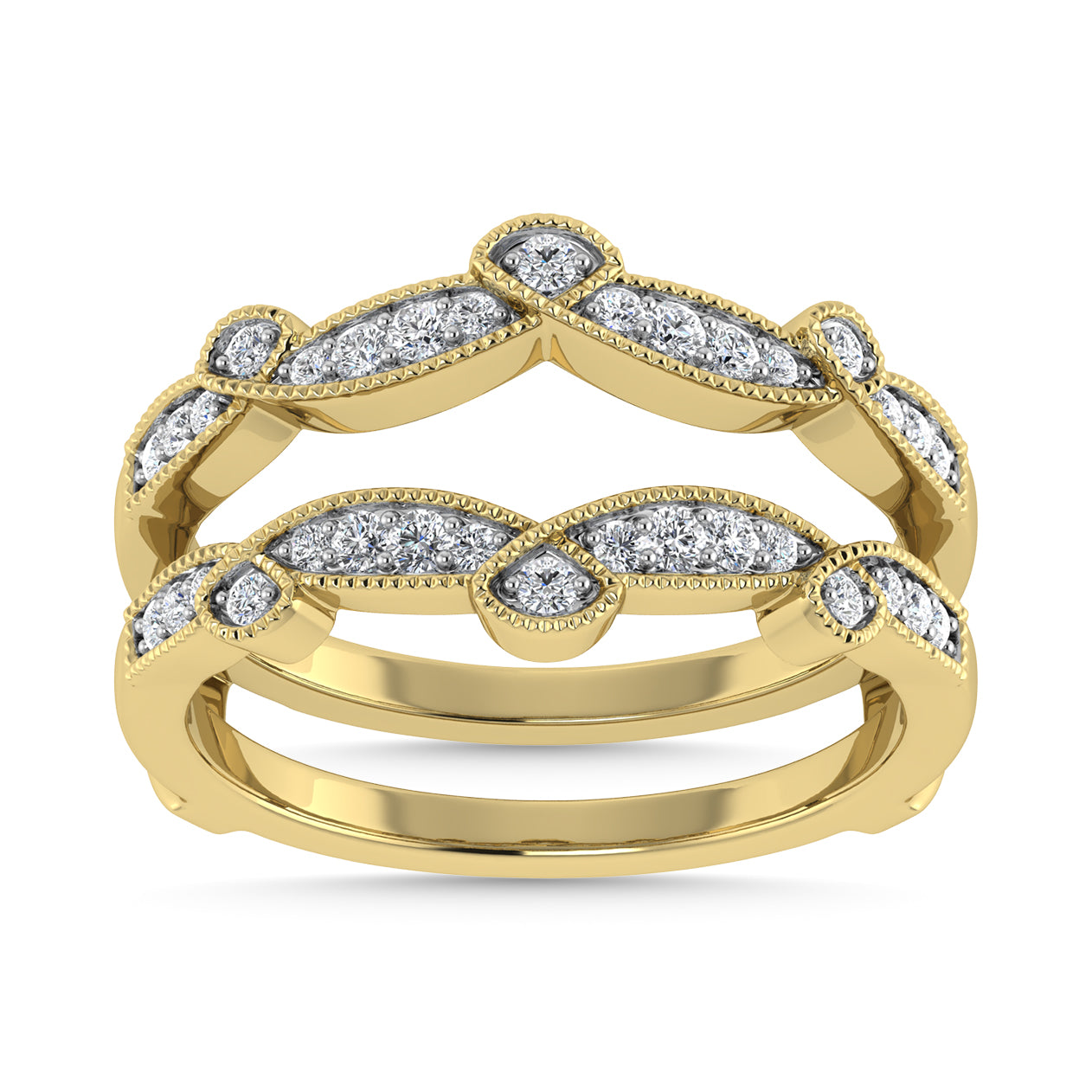 Diamond 1/4 Ct.Tw. Guard Ring in 14K Yellow Gold