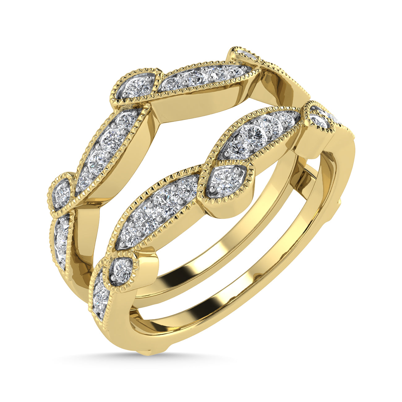 Diamond 1/4 Ct.Tw. Guard Ring in 14K Yellow Gold