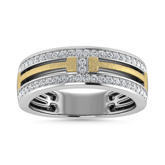 Diamond 1/2 Ct.Tw. Men?s Fashion Ring in 14K Two Tone