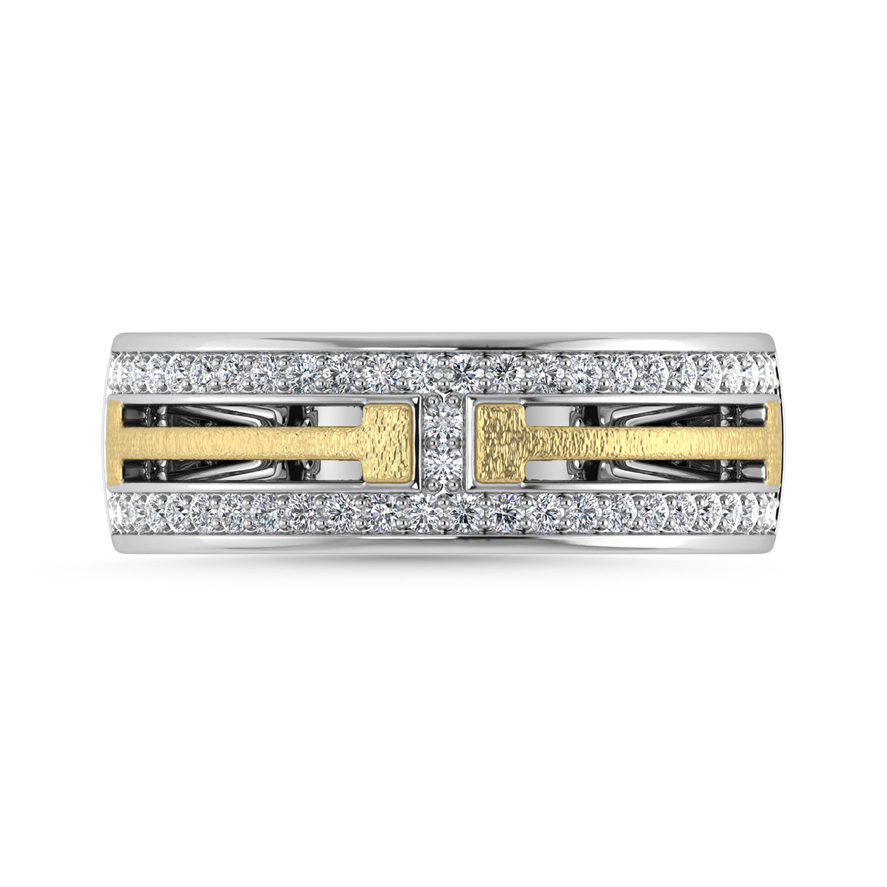 Diamond 1/2 Ct.Tw. Men?s Fashion Ring in 14K Two Tone