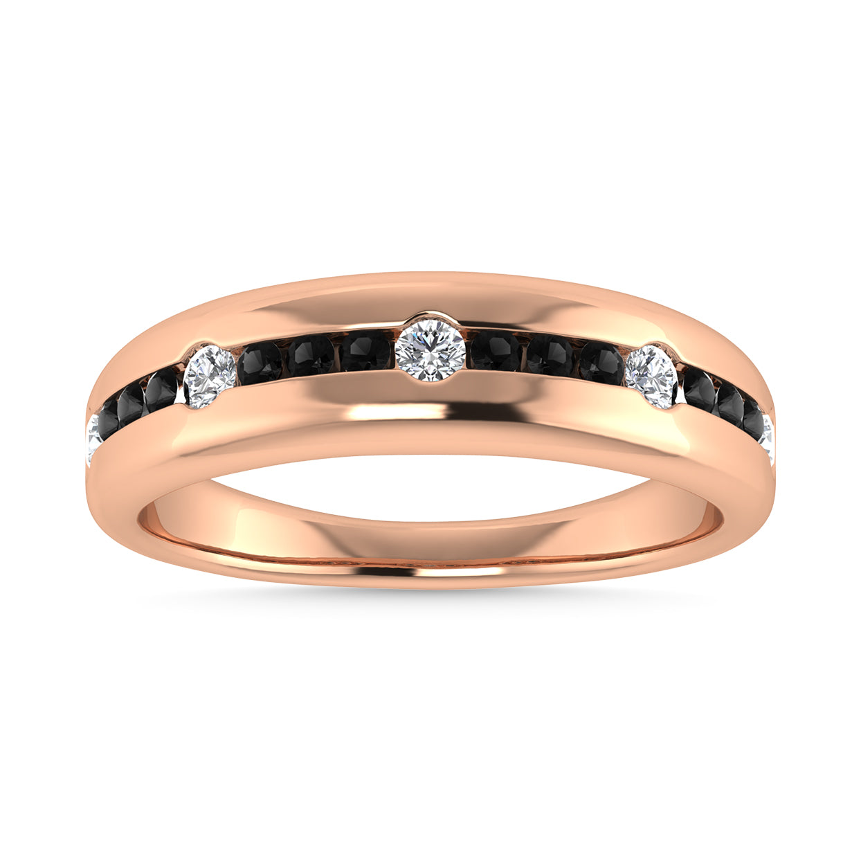 Diamond 1/2 Ct.Tw. Ladies Wedding Band in 14K Rose Gold