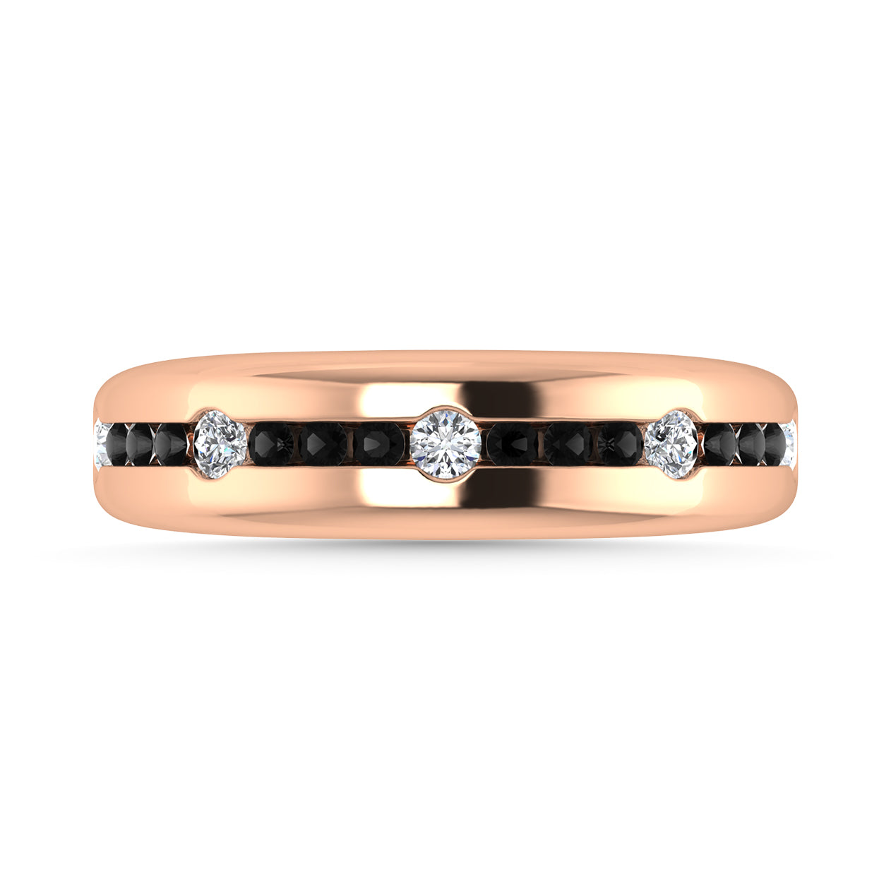 Diamond 1/2 Ct.Tw. Ladies Wedding Band in 14K Rose Gold