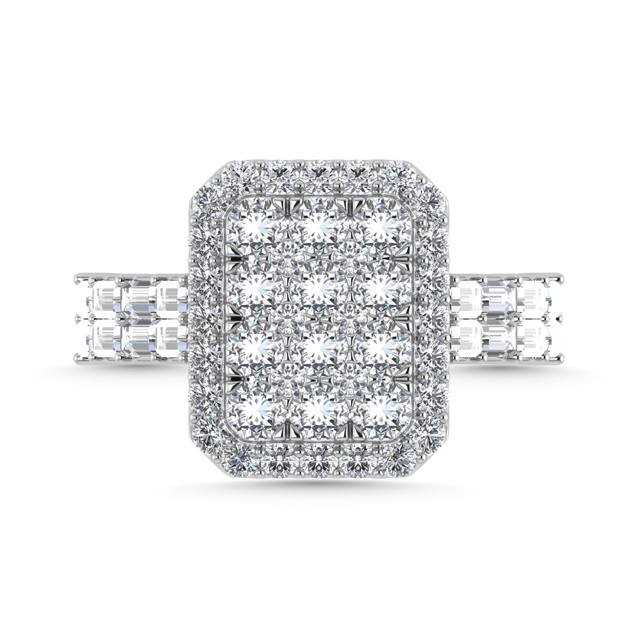 Diamond 2 Ct.Tw. Engagement Ring in 14K White Gold