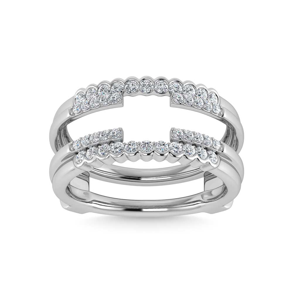 14K White Gold Diamond 1/3 Ct.Tw. Guard Ring