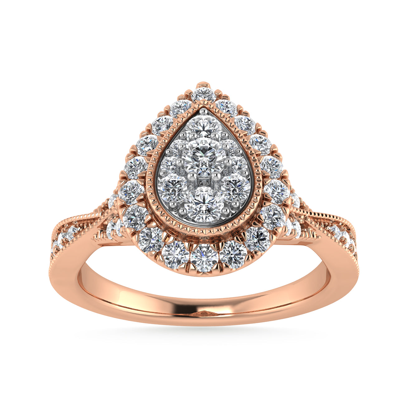 Diamond 1/2 Ct.Tw. Engagement Ring in 10K Rose Gold