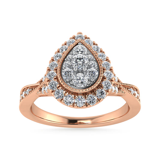 Diamond 1/2 Ct.Tw. Engagement Ring in 10K Rose Gold