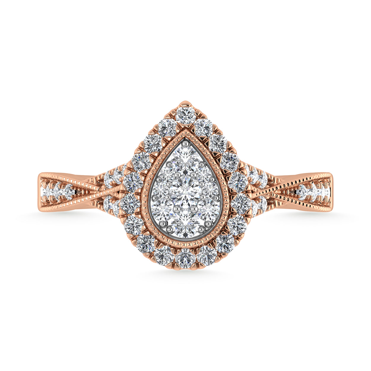 Diamond 1/2 Ct.Tw. Engagement Ring in 10K Rose Gold