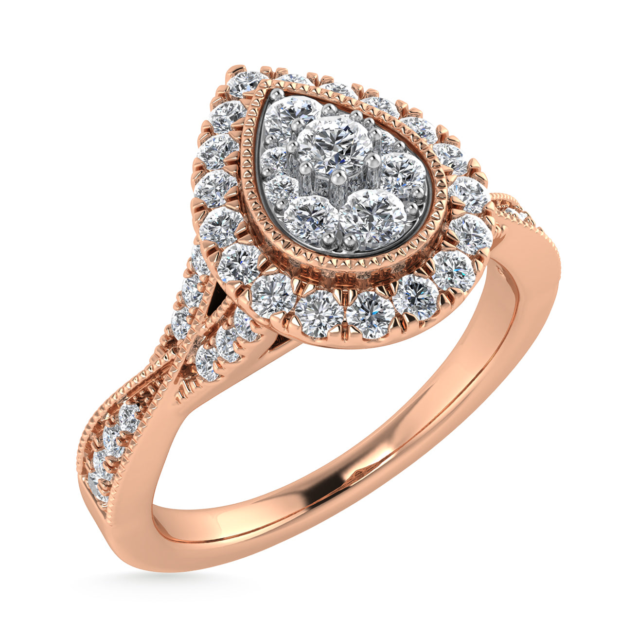 Diamond 1/2 Ct.Tw. Engagement Ring in 10K Rose Gold