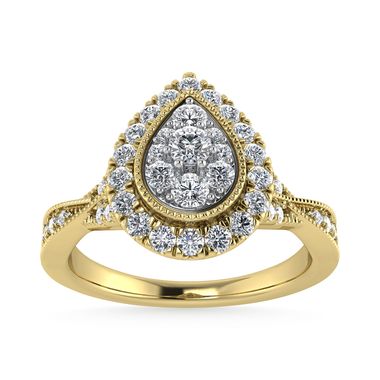 Diamond 1/2 Ct.Tw. Engagement Ring in 14K Yellow Gold