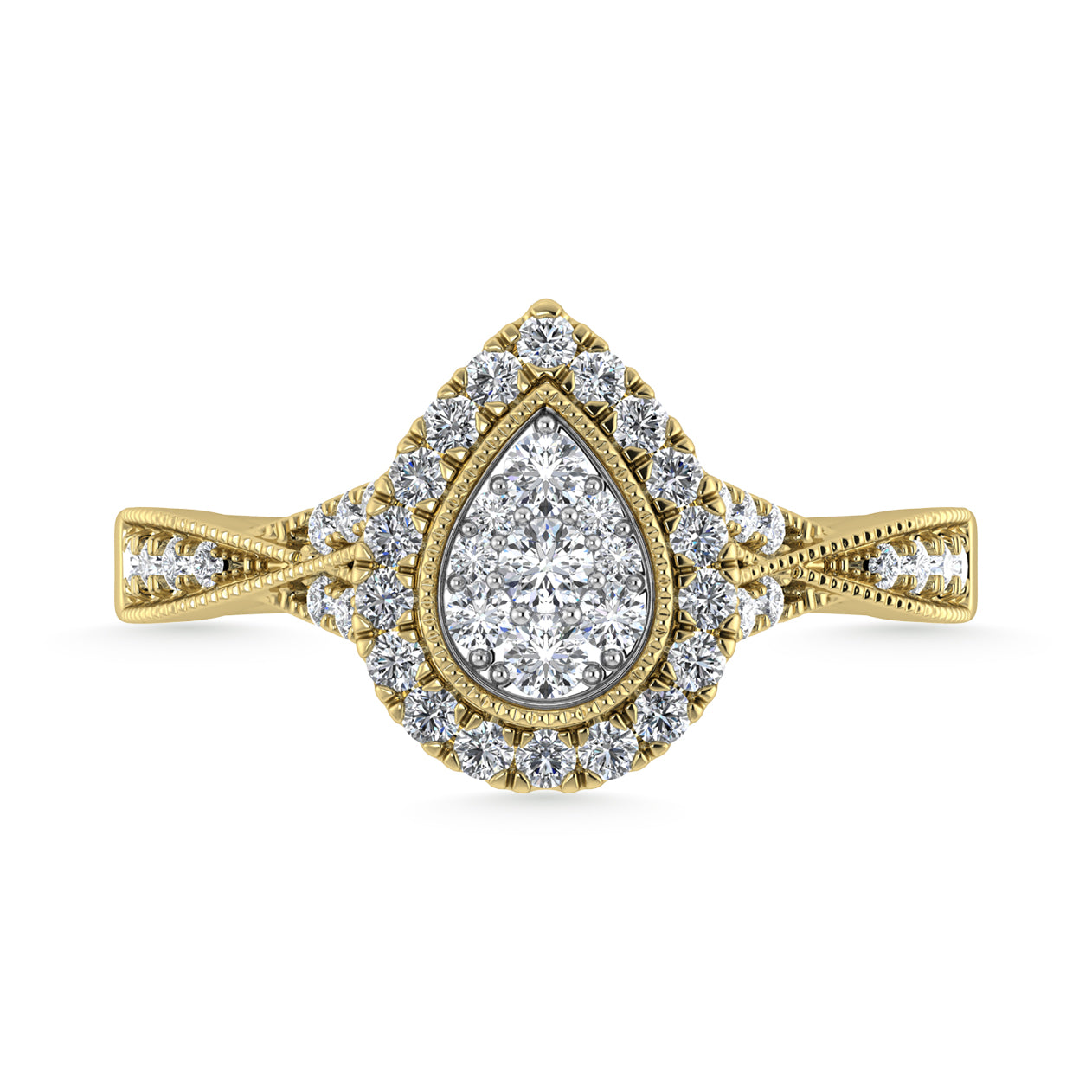 Diamond 1/2 Ct.Tw. Engagement Ring in 14K Yellow Gold