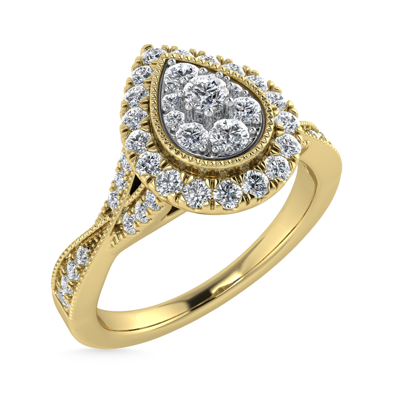 Diamond 1/2 Ct.Tw. Engagement Ring in 14K Yellow Gold
