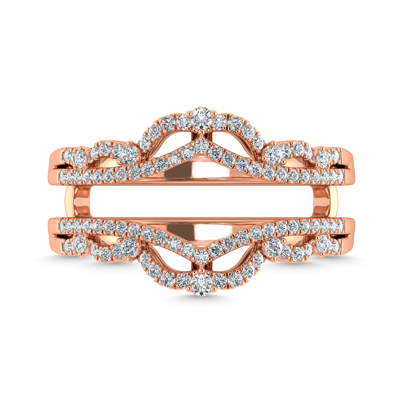 Diamond 1/3 Ct.Tw. Guard Ring in 14K Rose Gold