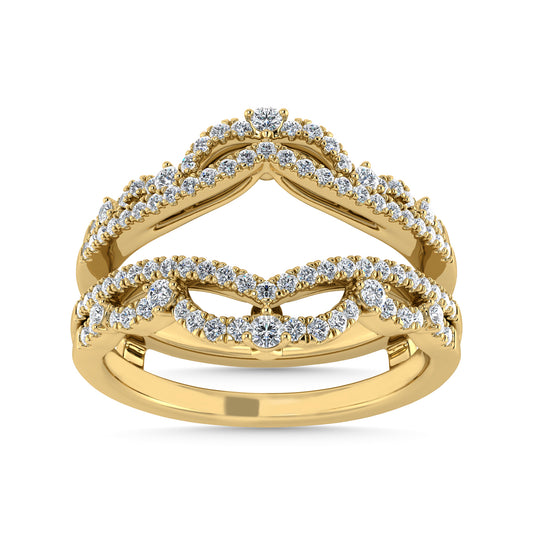 Diamond 1/3 Ct.Tw. Guard Ring in 14K Yellow Gold