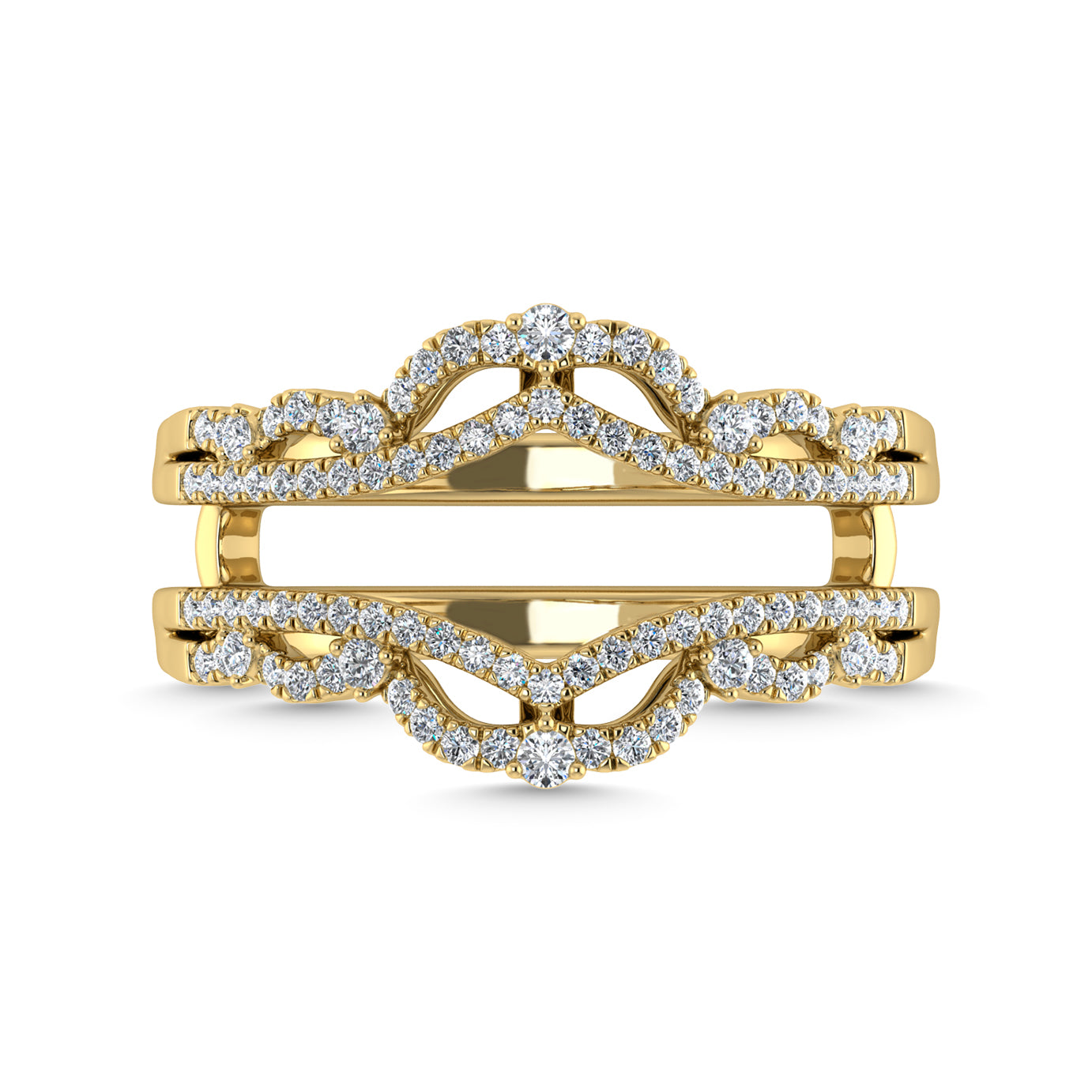 Diamond 1/3 Ct.Tw. Guard Ring in 14K Yellow Gold