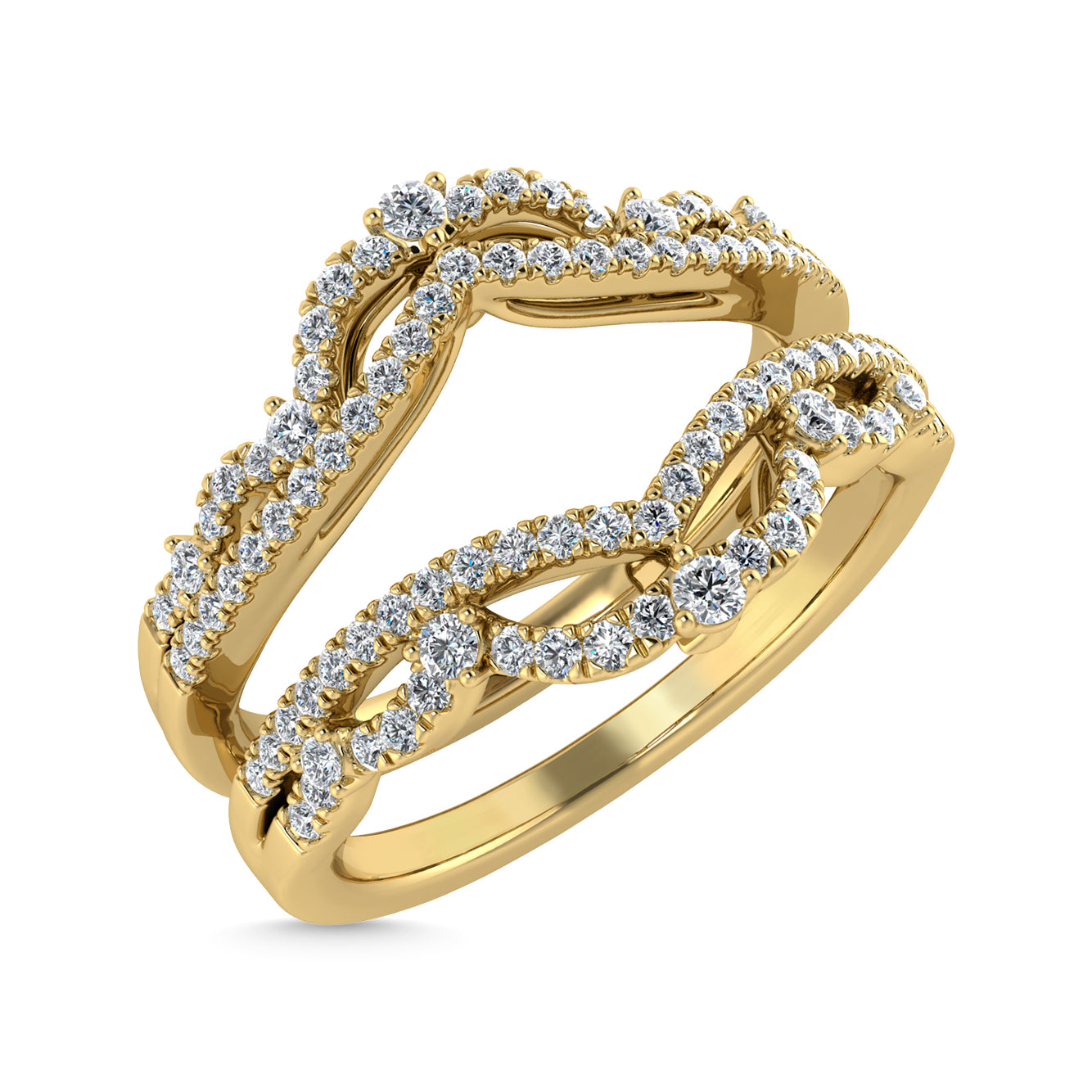 Diamond 1/3 Ct.Tw. Guard Ring in 14K Yellow Gold