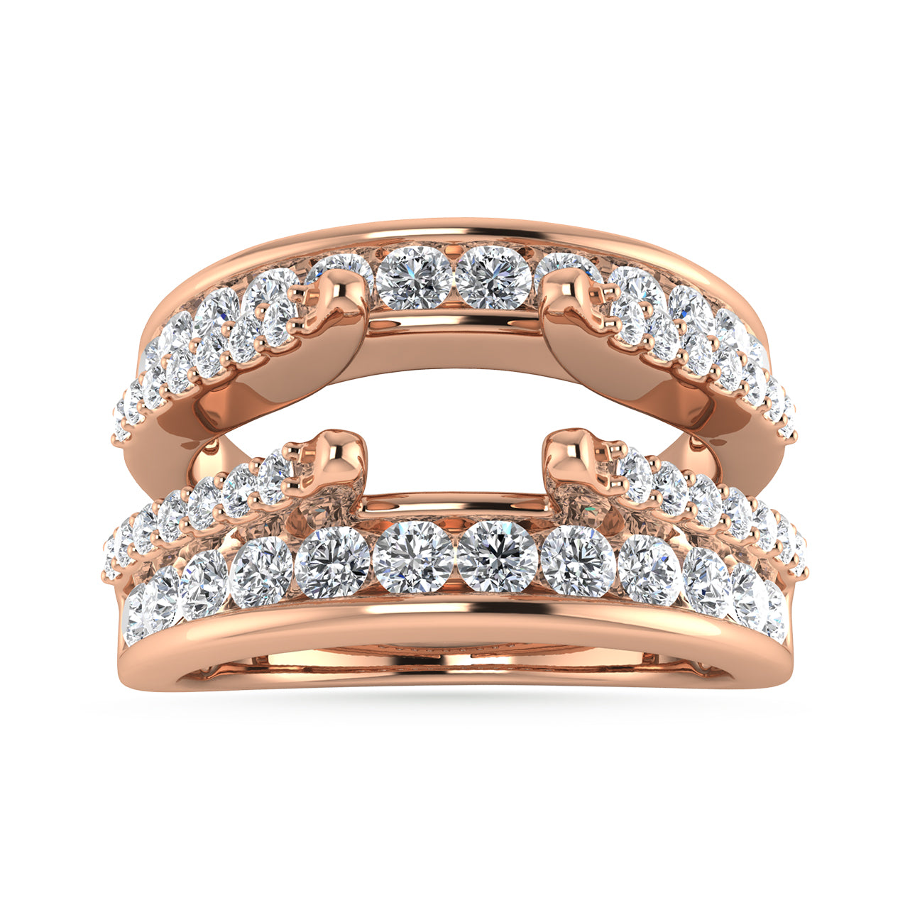 Diamond 1 Ct.Tw. Guard Ring in 14K Rose Gold