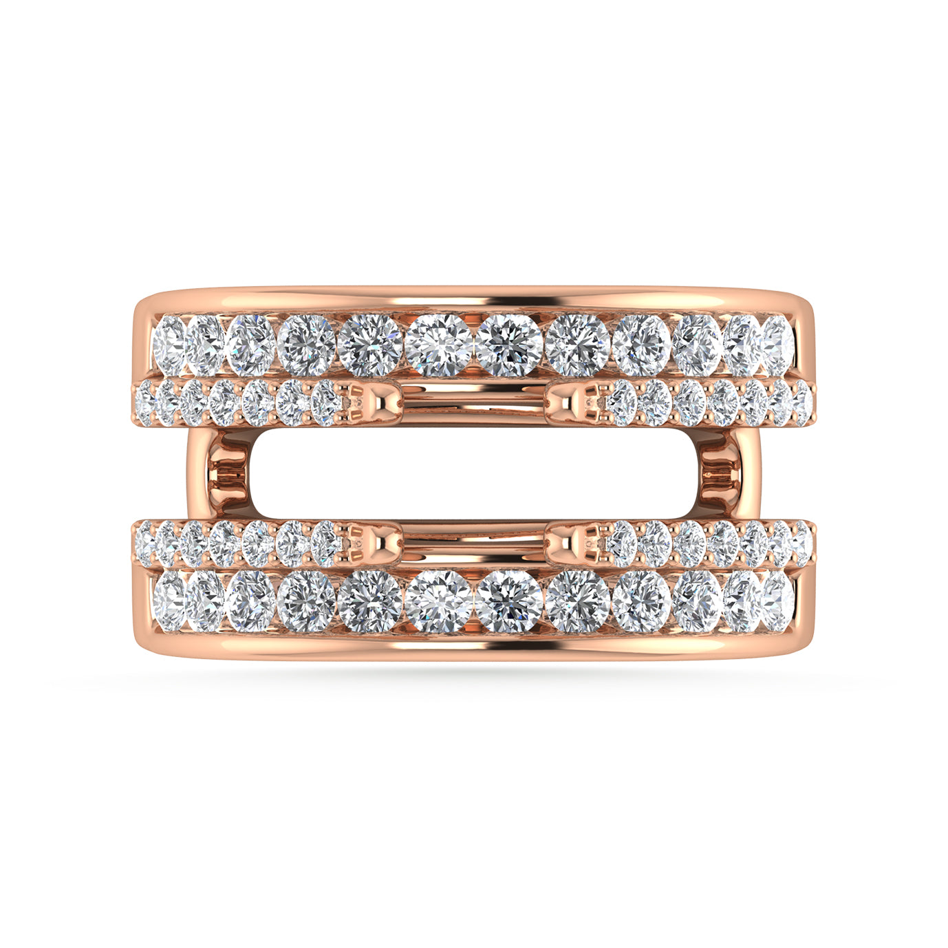 Diamond 1 Ct.Tw. Guard Ring in 14K Rose Gold