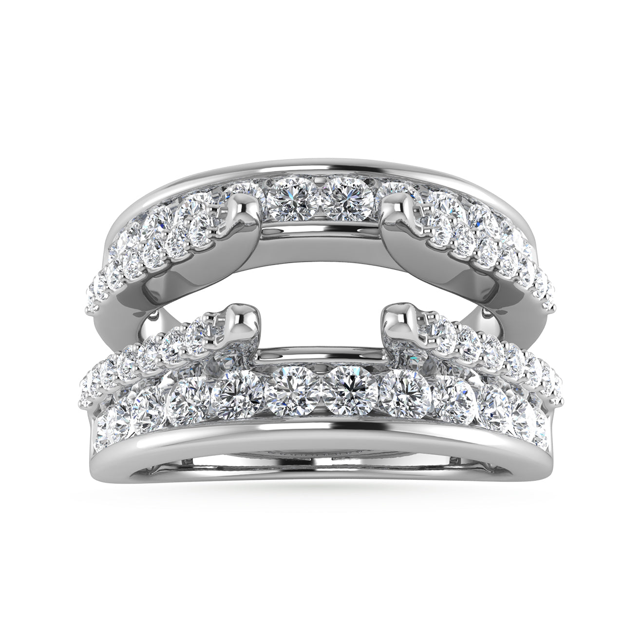Diamond 1 Ct.Tw. Guard Ring in 14K White Gold