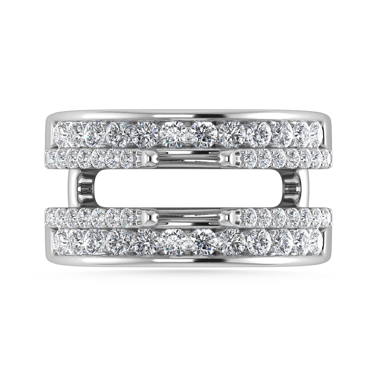 Diamond 1 Ct.Tw. Guard Ring in 14K White Gold
