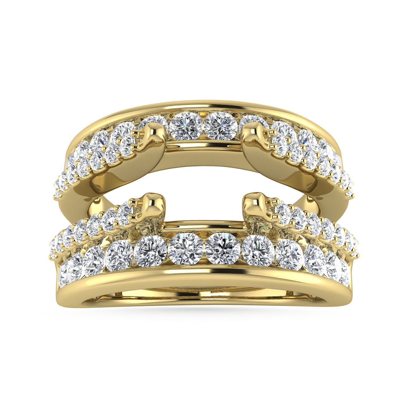 Diamond 1 Ct.Tw. Guard Ring in 14K Yellow Gold