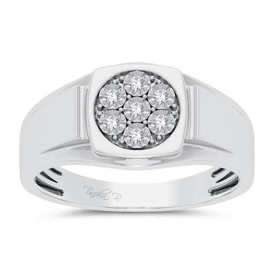 10K 0.13ct Diamond Mens Ring
