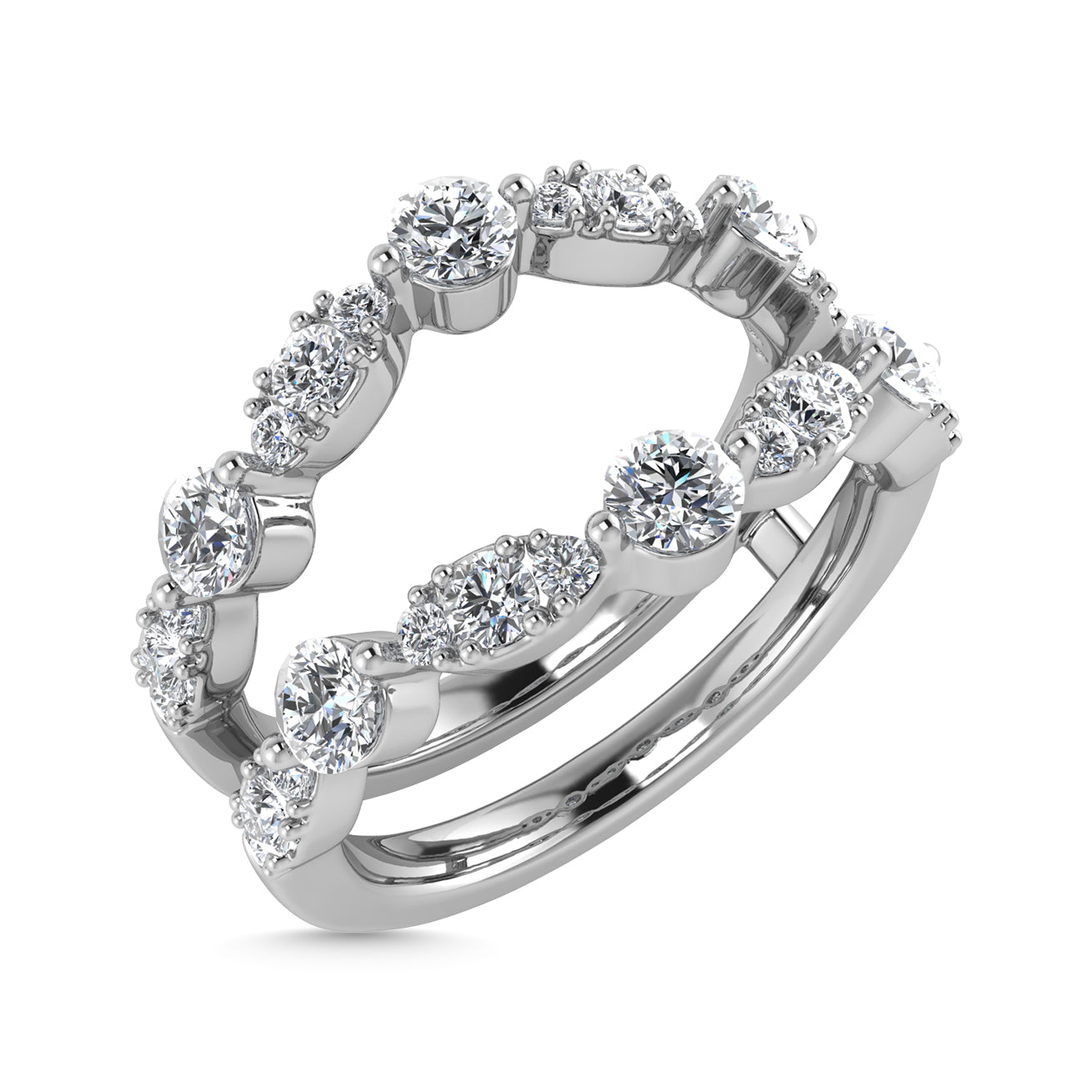 Diamond 1 Ct.Tw. Guard Ring in 14K White Gold