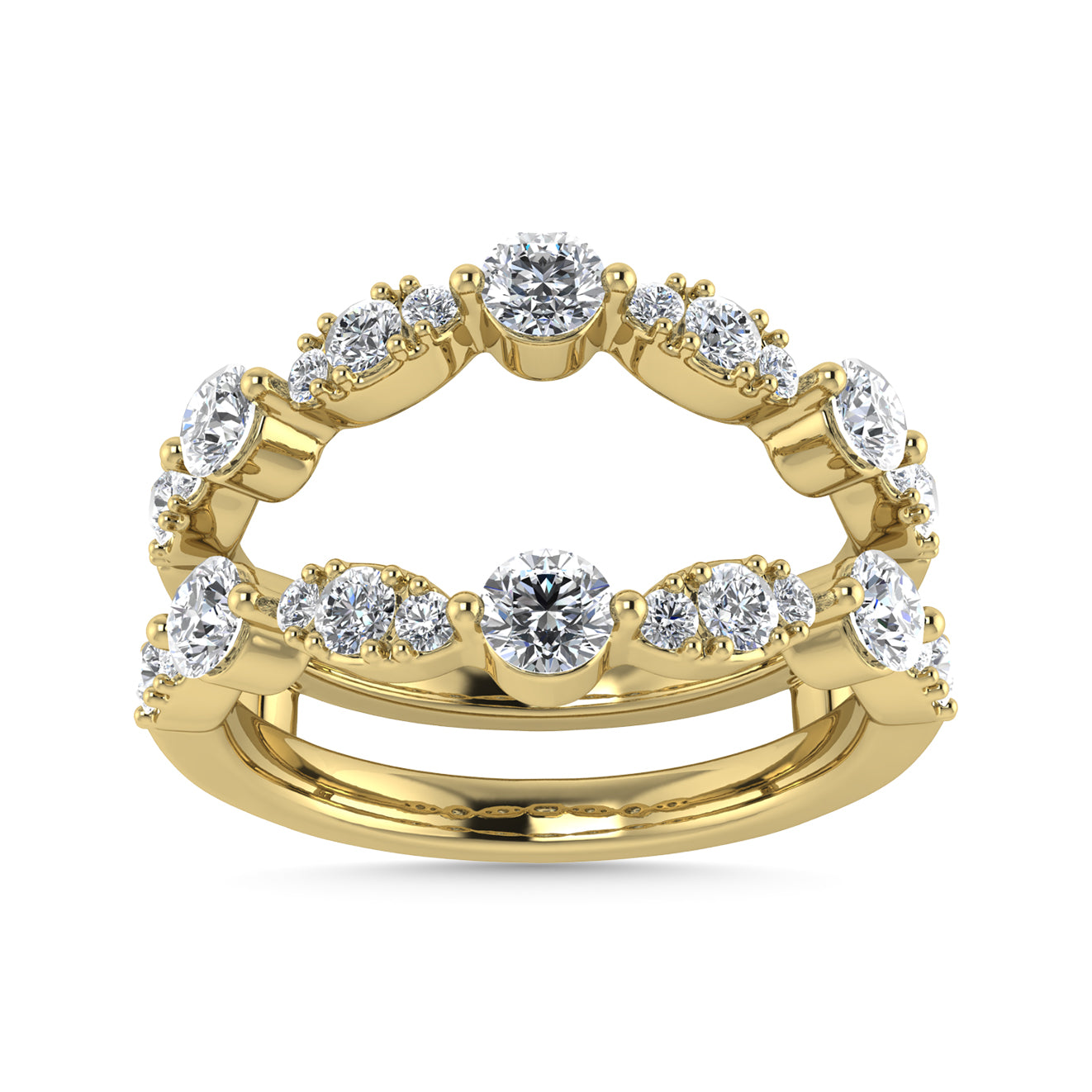 Diamond 1 Ct.Tw. Guard Ring in 14K Yellow Gold