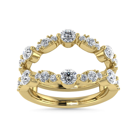 Diamond 1 Ct.Tw. Guard Ring in 14K Yellow Gold
