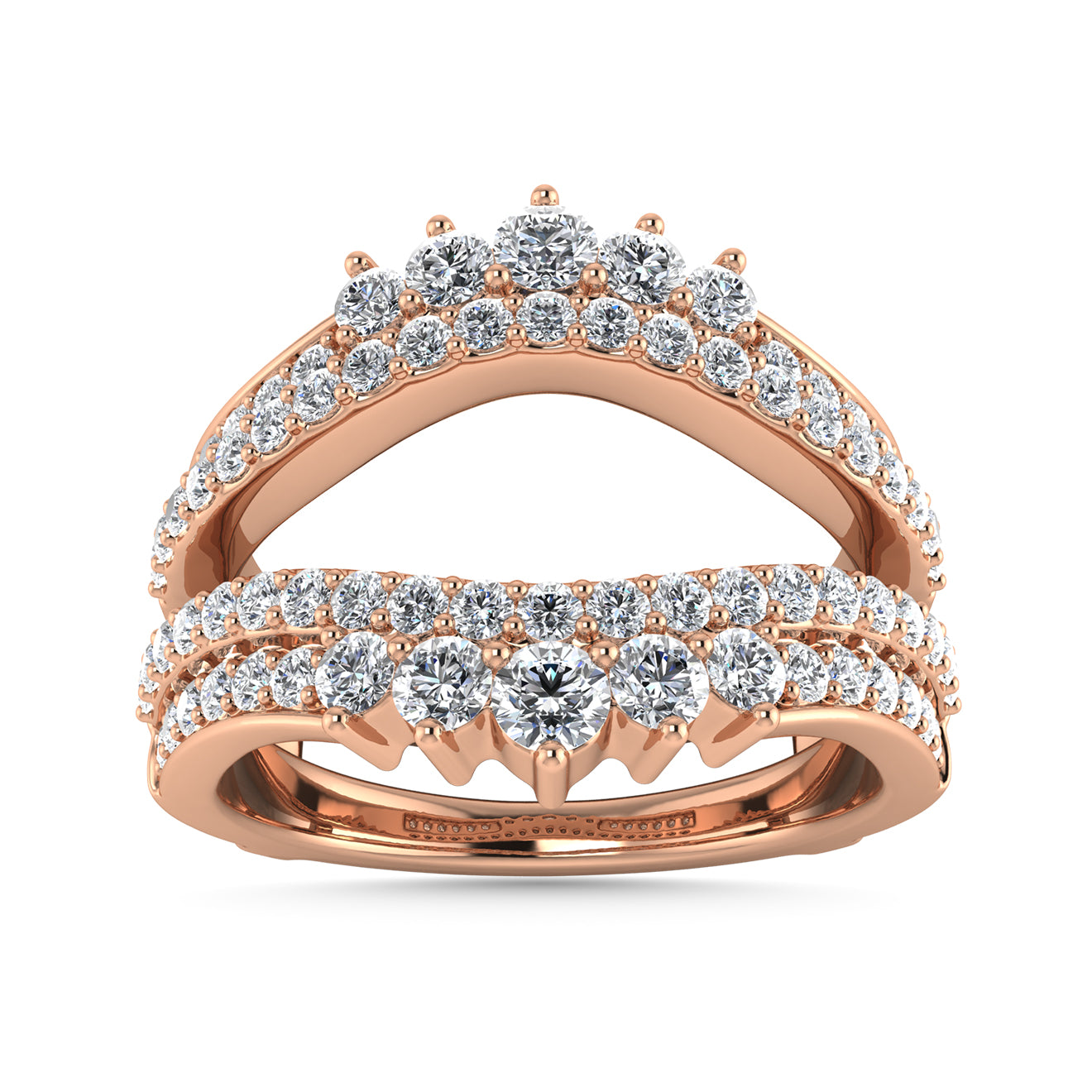 Diamond 1 Ct.Tw. Guard Ring in 14K Rose Gold