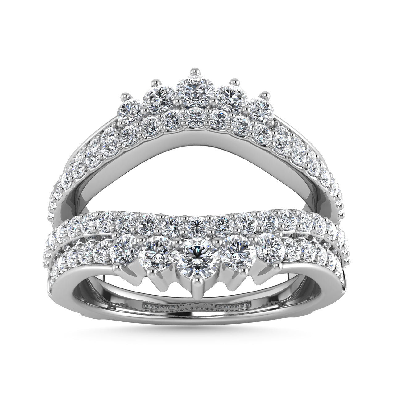 Diamond 1 Ct.Tw. Guard Ring in 14K White Gold