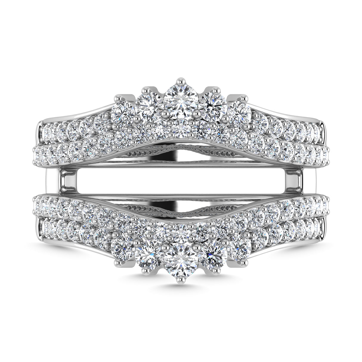 Diamond 1 Ct.Tw. Guard Ring in 14K White Gold