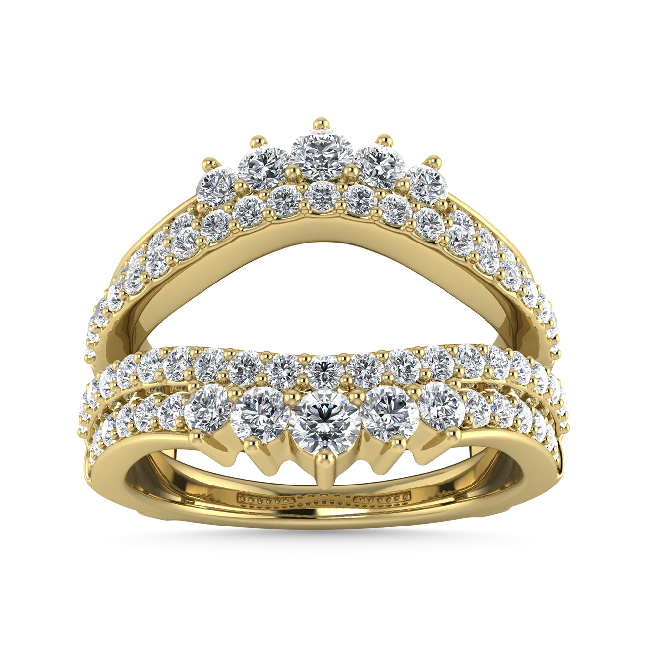 Diamond 1 Ct.Tw. Guard Ring in 14K Yellow Gold
