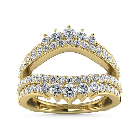 Diamond 1 Ct.Tw. Guard Ring in 14K Yellow Gold