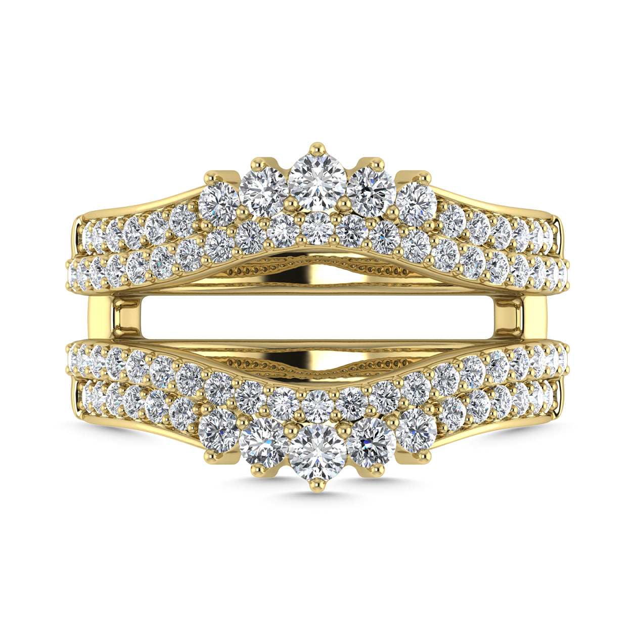 Diamond 1 Ct.Tw. Guard Ring in 14K Yellow Gold